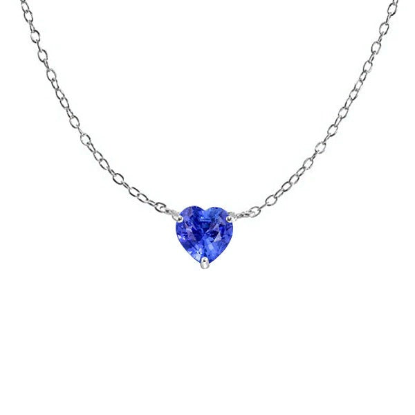 Solitaire Pendant Heart Gemstone Necklace Prong Set Jewelry 1 Carat - Gemstone Pendant-harrychadent.ca