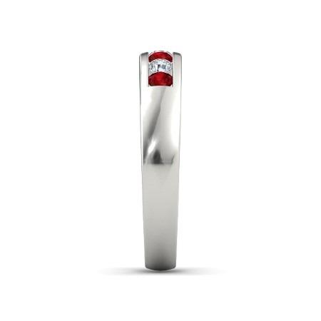 Comfort Fit Ruby Lab Grown Diamond Band 2.50 Carats White Gold 14K