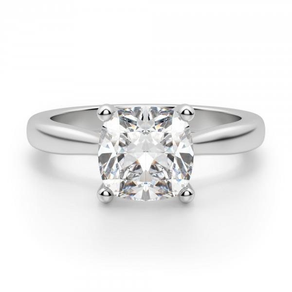 Cushion Diamond Solitaire Ring