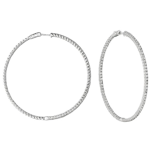 Diamond Big Hoop Earrings