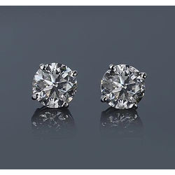 Natural Earth Mined Diamond Earrings For Daily Use