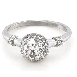 Natural Earth Mined Diamond Engagement Ring 1.50 Carats Antique Style