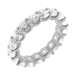 Eternity Wedding Band 5.10 Carats Round Lab Grown Diamond White Gold 14K