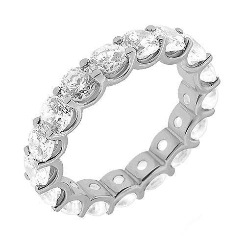 Eternity Wedding Band 5.10 Carats Round Lab Grown Diamond White Gold 14K