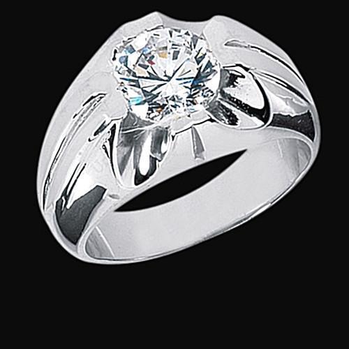 Gypsy 2.50 Carat Round Diamond Solitaire Ring White Gold 14K