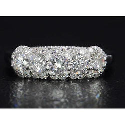 Half Eternity Lab Grown Diamond Band 4.50 Carats White Gold Jewelry New