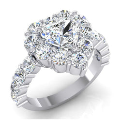 Gorgeous Heart Natural Earth Mined Diamond Engagement Ring Gold Ladies Jewelry