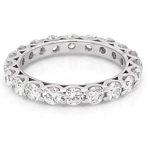 Lab Grown Diamond Eternity Wedding Band 3 Carats U Scallop Set Women Jewelry