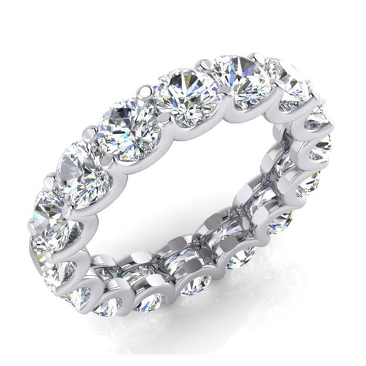 Lab Grown Diamond Eternity Wedding Gold Band 4 Carats 4.1 mm