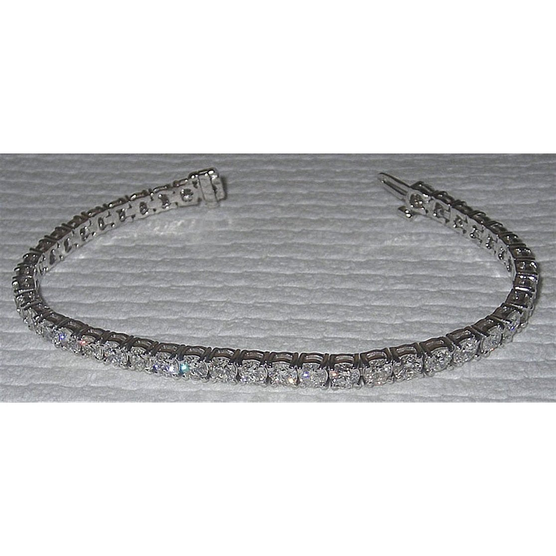 Lab Grown Diamond Women Tennis Bracelet White Gold Sparkling 10.08 Carats - Tennis Bracelet-harrychadent.ca