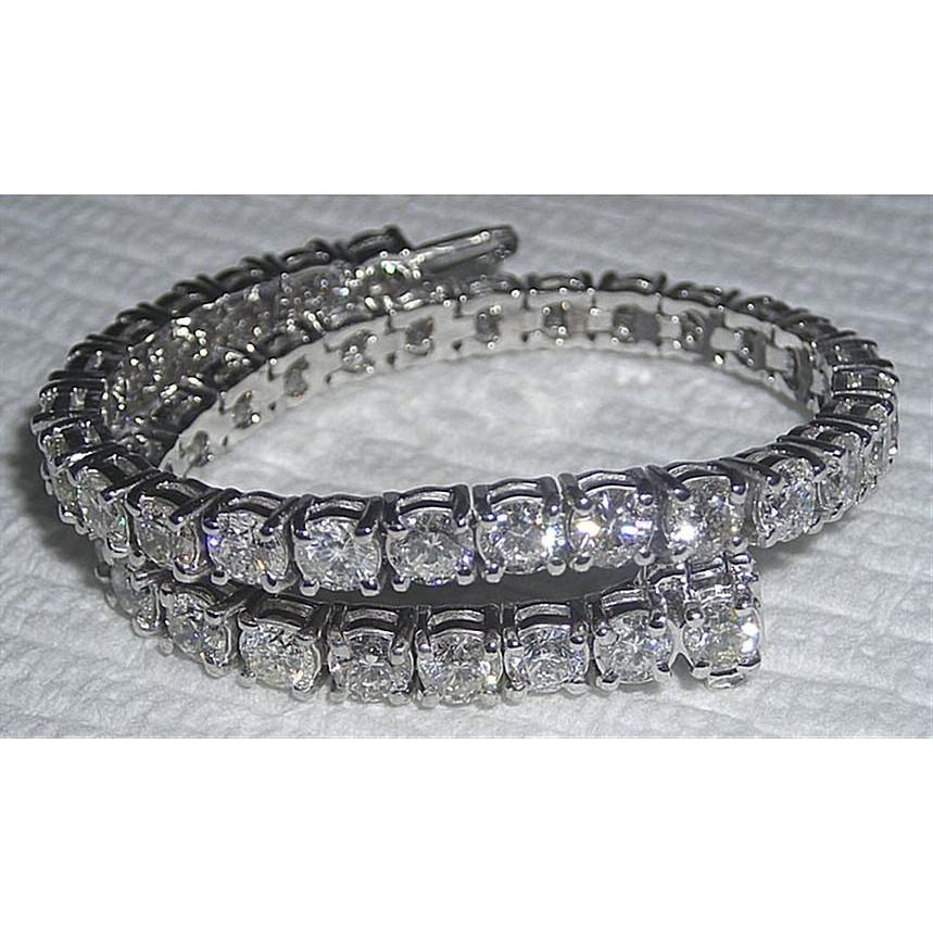 Lab Grown Diamond Women Tennis Bracelet White Gold Sparkling 10.08 Carats - Tennis Bracelet-harrychadent.ca