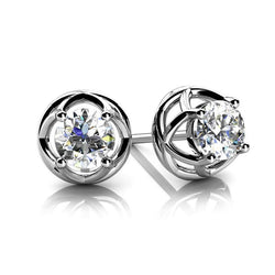 One Natural Earth Mined Diamond Earrings Design
