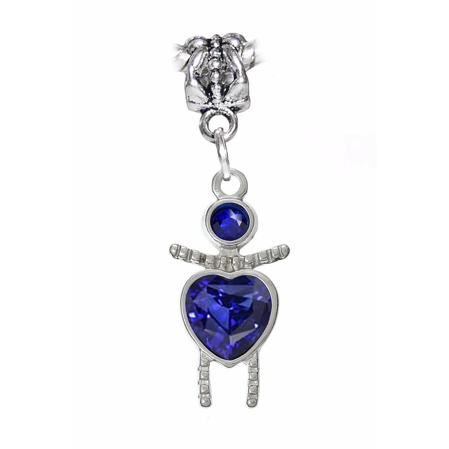 Round & Heart Sri Lankan Sapphire Pendant Bezel Set 2 Carats - Gemstone Pendant-harrychadent.ca