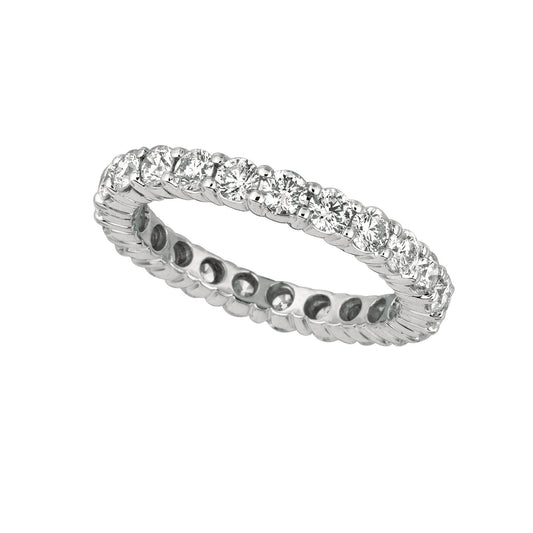 Round Lab Grown Diamond Eternity Band 2.30 Carats 14K White Gold