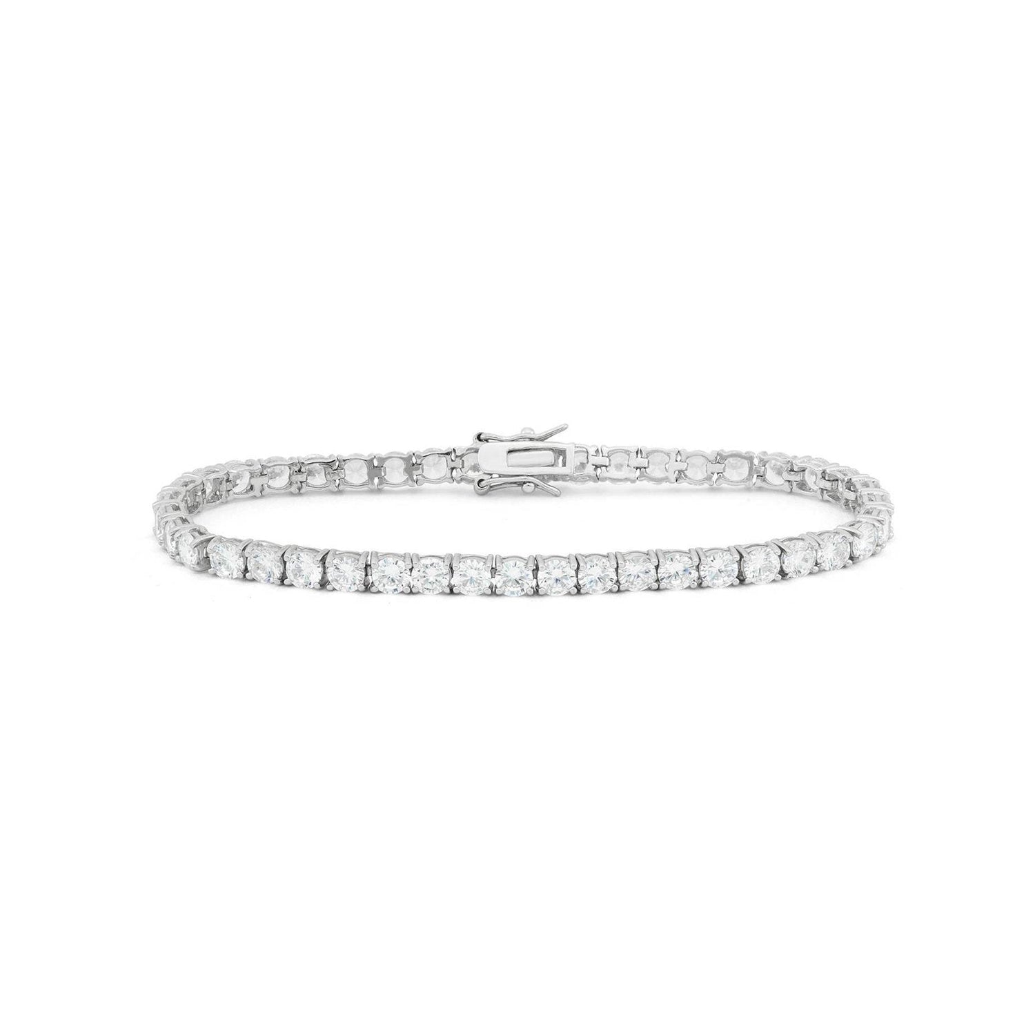 Tennis Bracelet WG 14K Sparkling Round Cut Lab Grown Diamonds 9.50 Carats