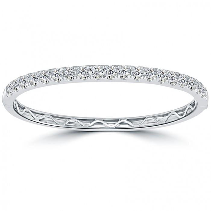 7 Ct Round Diamond Bangle White Gold Jewelry - Bangle-harrychadent.ca