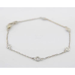 Natural Earth Mined Diamond Round Bracelet 1.50 Carats Bezel Set Jewelry New