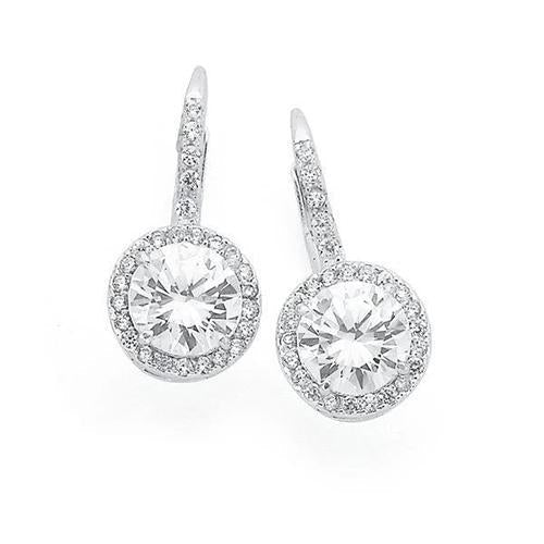 Diamonds Dangle Earrings F Vs1/Vvs1 3.80 Carats White Gold 14K - Dangle Earrings-harrychadent.ca