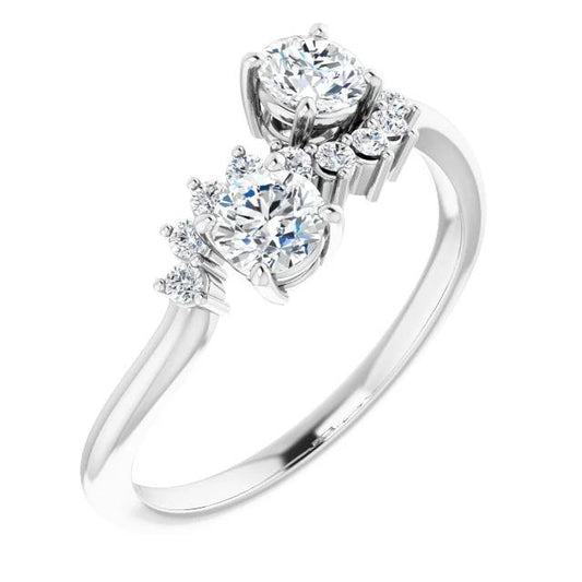 Engagement Round Diamond Ring 1.50 Carats White Gold 14K Jewelry - Engagement Ring-harrychadent.ca