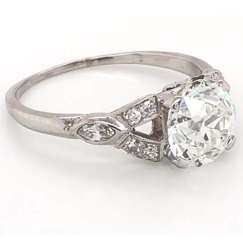 Old Mine Cut Diamond Ring Split Shank 1.60 Carats Women Jewelry - Engagement Ring-harrychadent.ca