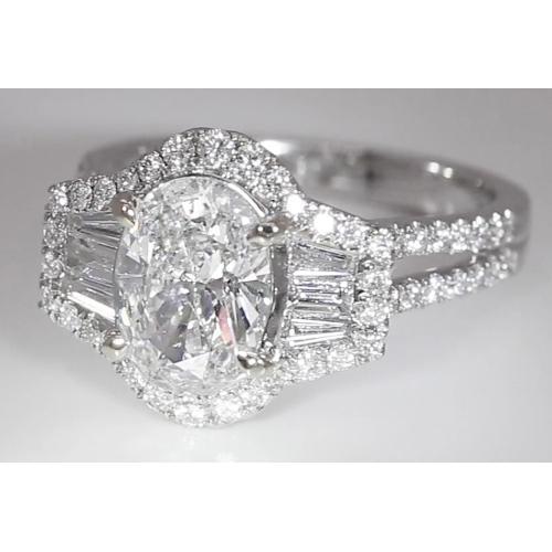 4.50 Carats Oval Cut Diamond Anniversary Ring Split Shank - Engagement Ring Set-harrychadent.ca