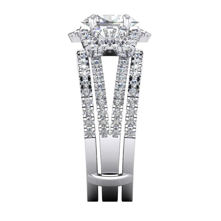 4.50 Carats Oval Cut Diamond Anniversary Ring Split Shank - Engagement Ring Set-harrychadent.ca