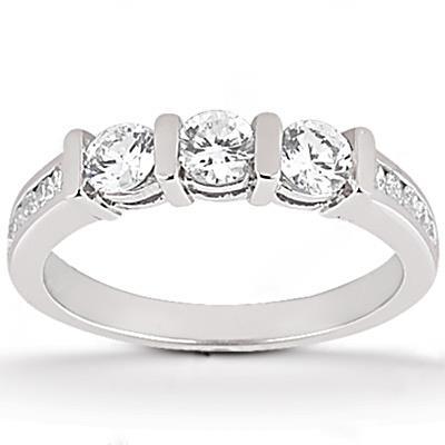 Diamond Engagement Anniversary Set 2.45 Carats White Gold Ring - Engagement Ring Set-harrychadent.ca