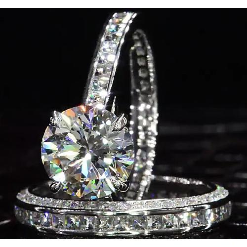 Diamond Engagement Ring Set 6 Carats Ladies Jewelry New - Engagement Ring Set-harrychadent.ca