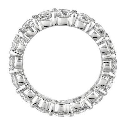 4.80 Carats Round Diamond Eternity Band White Gold 18K - Eternity Band-harrychadent.ca