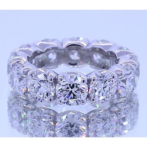 6 Carats Round Diamond Eternity Anniversary Band White Gold - Eternity Band-harrychadent.ca