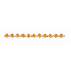 14K Yellow Gold Diamond Fancy Citrine 14 Carats Bracelet