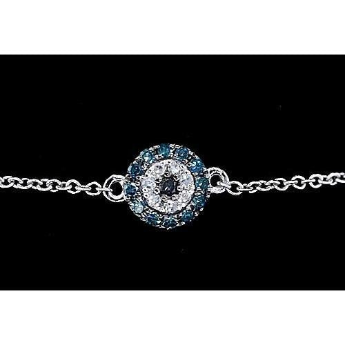 Diamond Bracelet Ceylon Sapphire 2 Carats Women Jewelry New - Gemstone Bracelet-harrychadent.ca