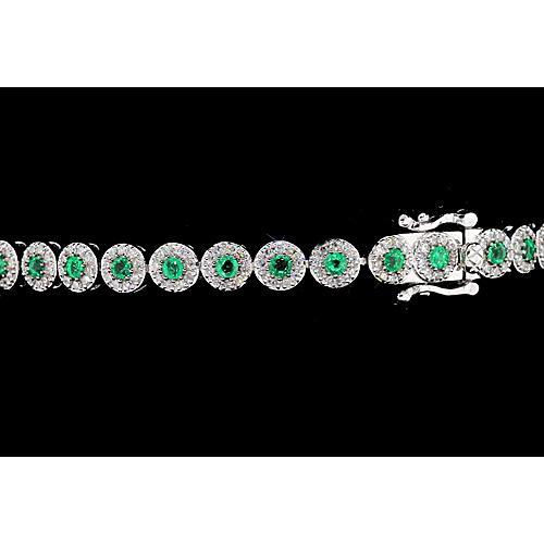 Diamond Tennis Bracelet 12 Carats Green Sapphire Prong Set - Gemstone Bracelet-harrychadent.ca