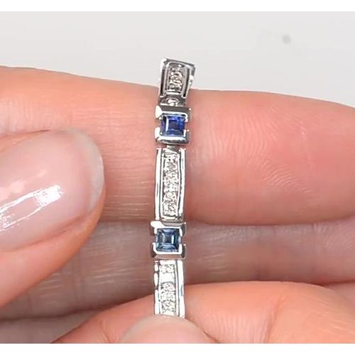 Diamond Women Bracelet Ceylon Blue Sapphire 6 Carats Jewelry - Gemstone Bracelet-harrychadent.ca