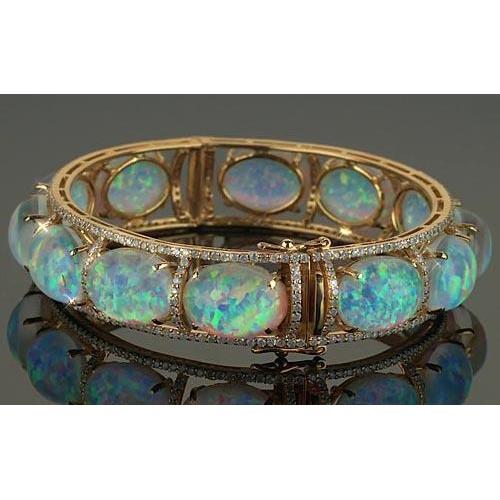 Opal Diamond Bracelet Prong Set 89 Carats Bracelet Women - Gemstone Bracelet-harrychadent.ca