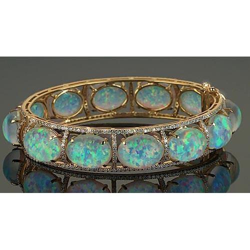 Opal Diamond Bracelet Prong Set 89 Carats Bracelet Women - Gemstone Bracelet-harrychadent.ca
