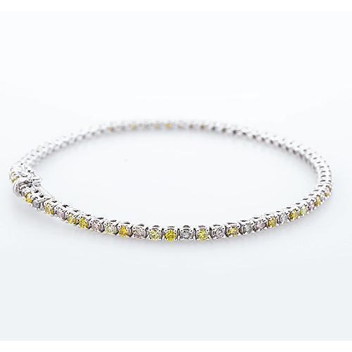 Pink, White, Yellow & Green Sapphire Tennis Bracelet 5 Carats Jewelry - Gemstone Bracelet-harrychadent.ca
