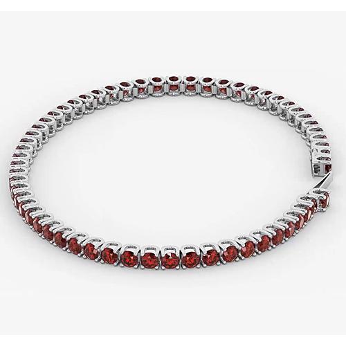 Ruby Tennis Bracelet White Gold 14K 5.90 Carats Jewelry New - Gemstone Bracelet-harrychadent.ca