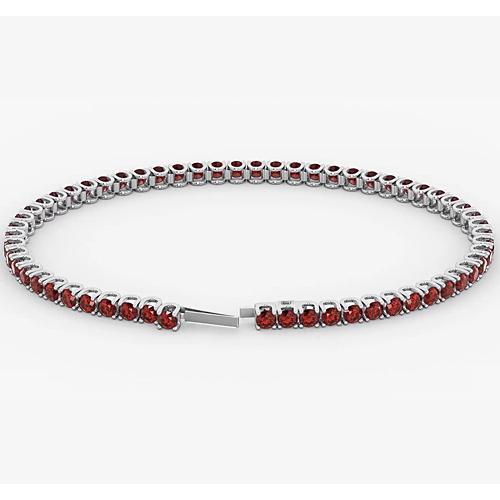 Ruby Tennis Bracelet White Gold 14K 5.90 Carats Jewelry New - Gemstone Bracelet-harrychadent.ca