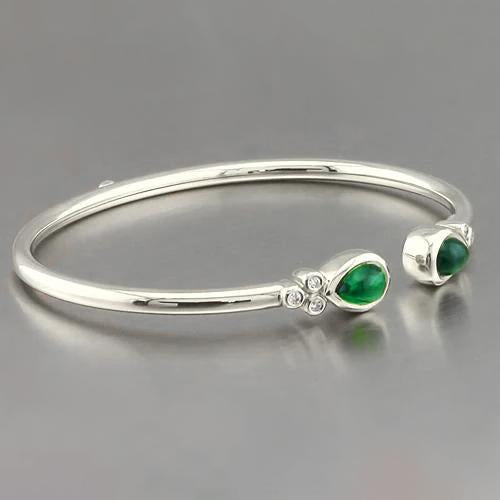 Yellow Gold Green Emerald Gemstone Bracelet 2.30 Carats Women Jewelry New - Gemstone Bracelet-harrychadent.ca