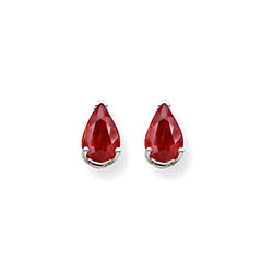 1.80 Ct Ruby Earring 14K White Gold