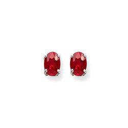 2.22 Ct Ruby Earring 14K White Gold