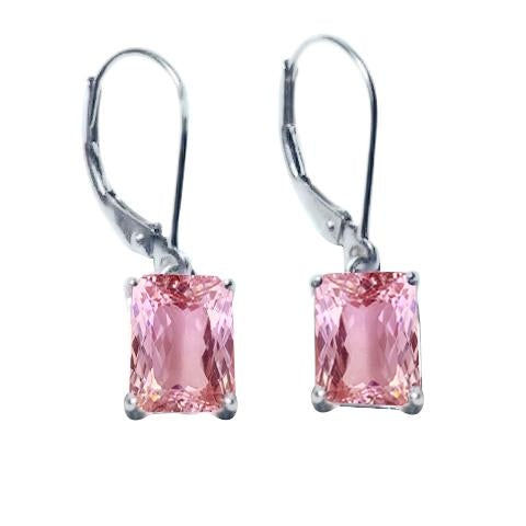 28 Ct New Pink Kunzite Women Dangle Earrings White Gold 14K - Gemstone Earring-harrychadent.ca