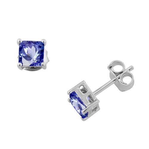 8 Carat Princess Sri Lankan Sapphire Studs Earrings Women Jewelry - Gemstone Earring-harrychadent.ca