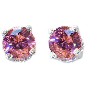 Women Studs Earring Round Cut 4 Carats Sapphire White Gold 14K - Gemstone Earring-harrychadent.ca