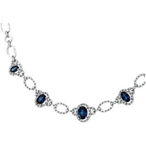 Genuine Ceylon Sapphire And Diamond Necklace 12.25 Carats New - Gemstone Necklace-harrychadent.ca