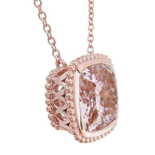 29.00 Carats Big Pink Kunzite Pendant Necklace Rose Gold 14K New - Gemstone Pendant-harrychadent.ca