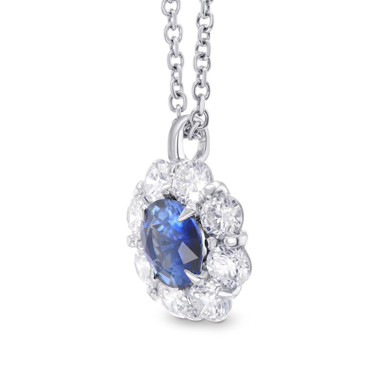 4.50 Carats Sri Lanka Blue Sapphire Diamonds Pendant Necklace Gold - Gemstone Pendant-harrychadent.ca