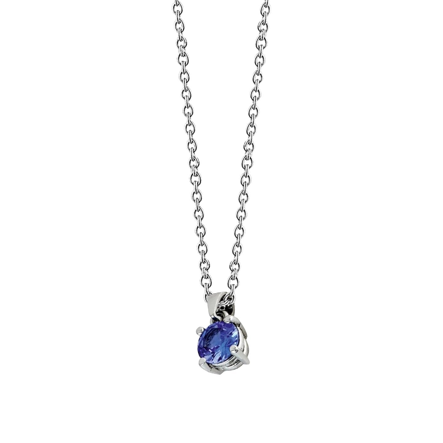 5 Carat Solitaire Tanzanite Pendant Necklace With Chain White Gold - Gemstone Pendant-harrychadent.ca