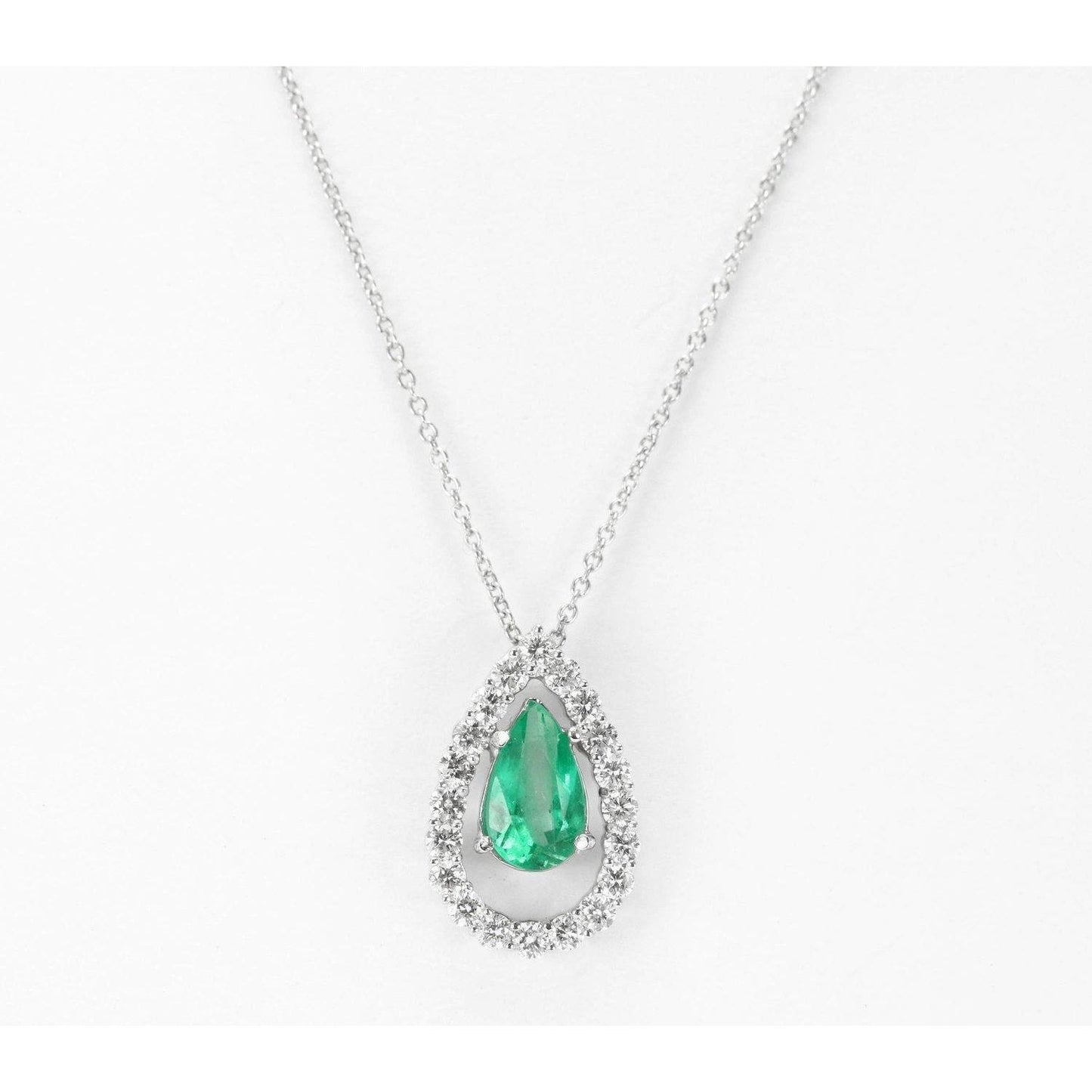 Colombian Green Emerald & Diamond Gemstone Pendant 4.25 Carat New - Gemstone Pendant-harrychadent.ca